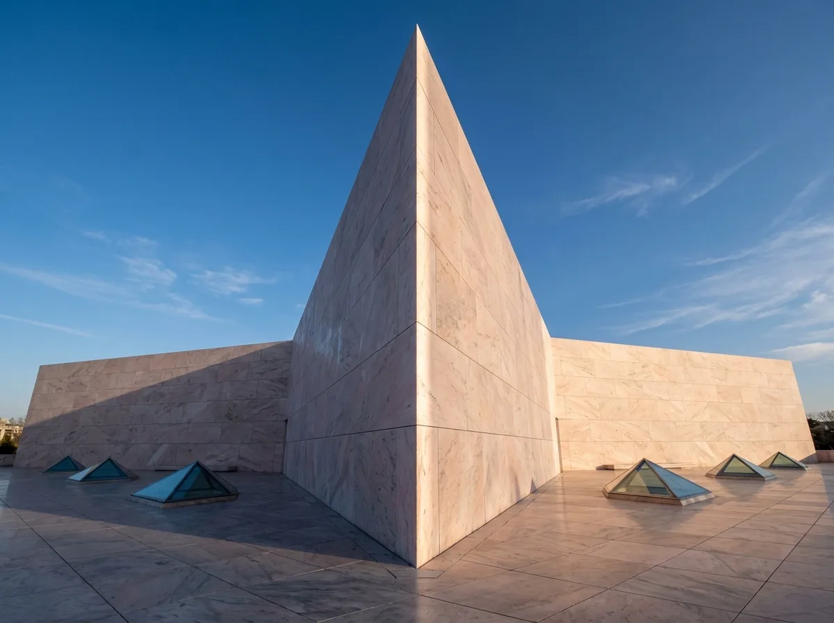 Museum of Acute Triangles: 19-Degree Apex and Skylight Grid