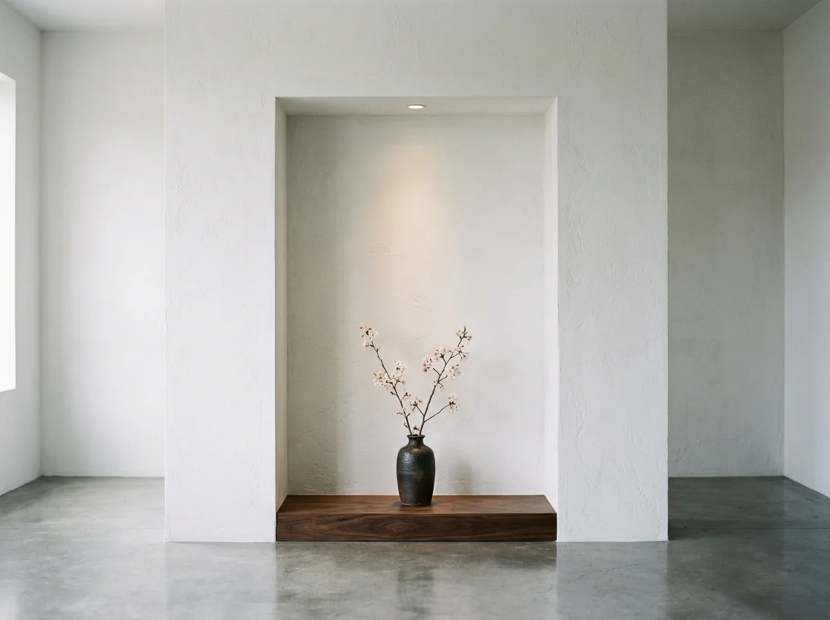 Contemporary Tokonoma: A rectangle carved into the wall