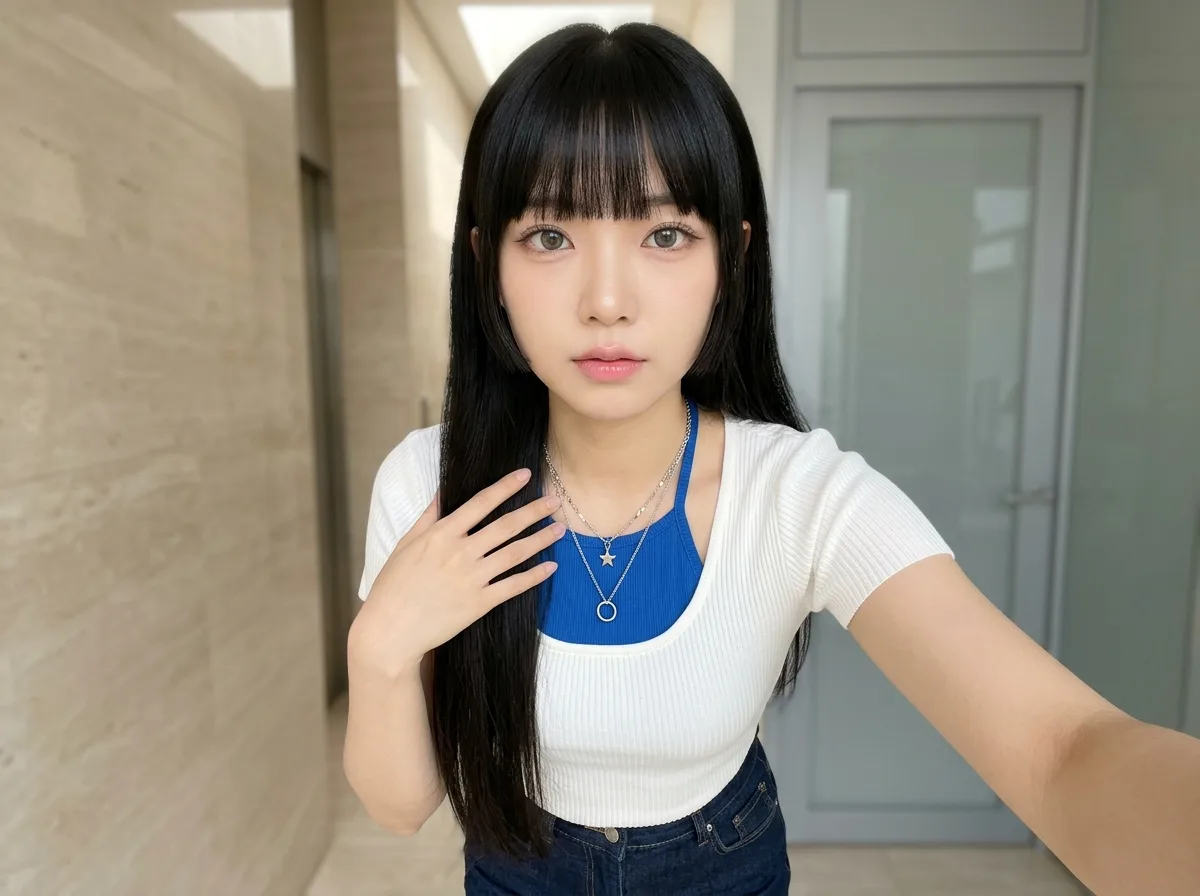 暖色調・柔肌セルフィー加工