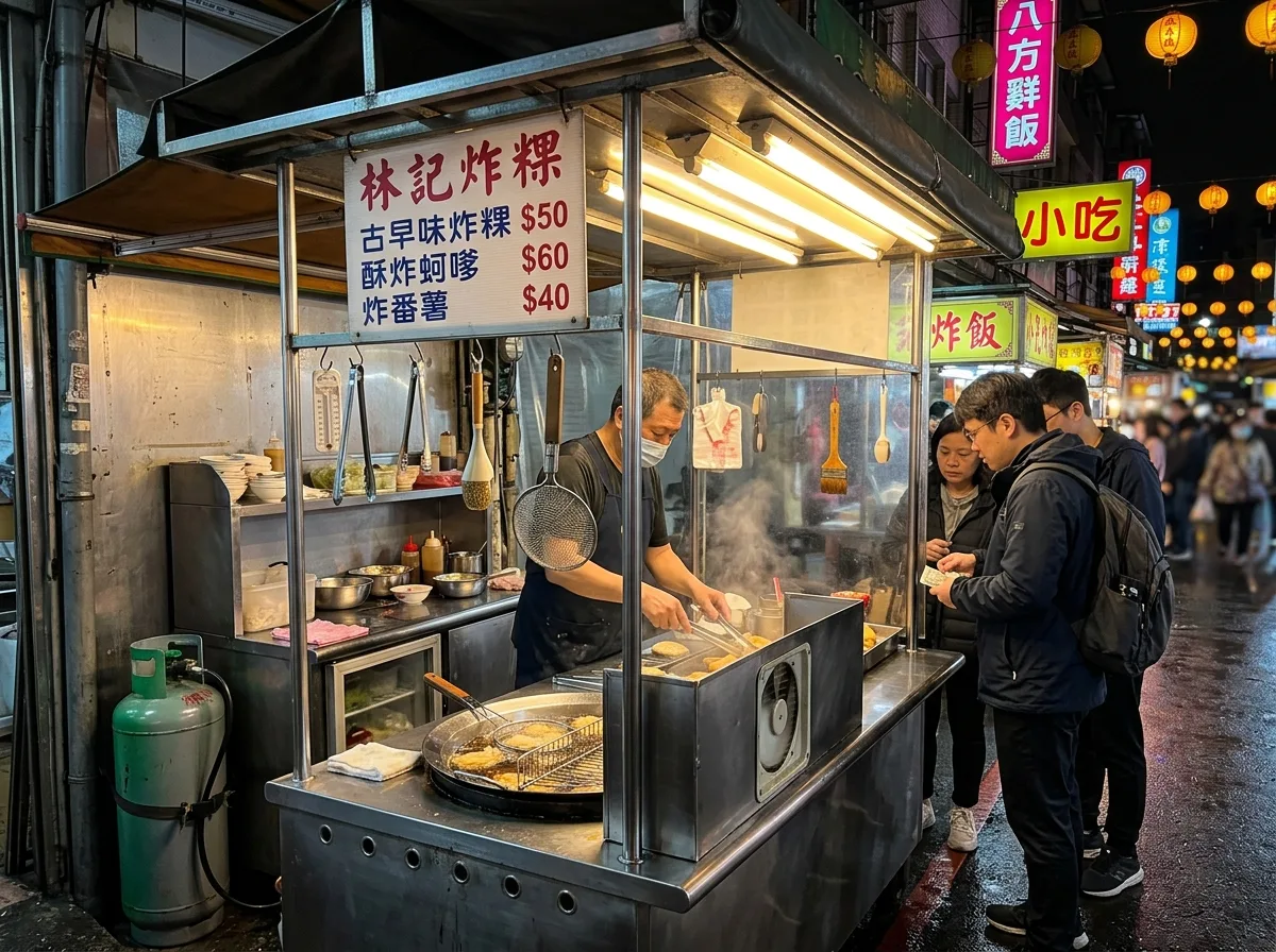 夜市摊位：两平方米的极限作业