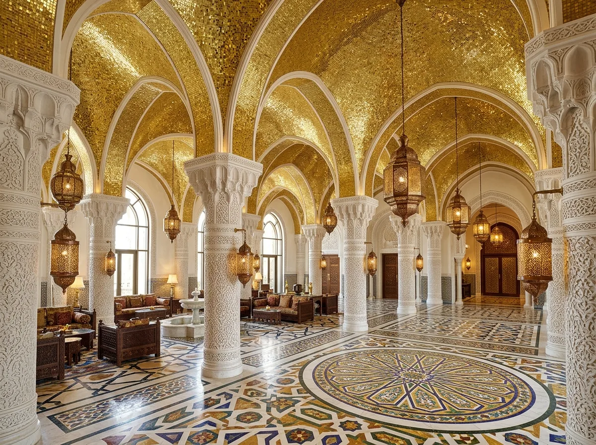 Gold Leaf and Mosaic: Arrival Lobby with Palatial Vocabulary