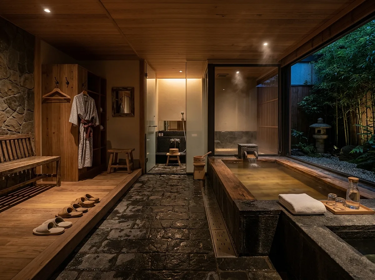 Hot Spring Resort: The Sequence of Bathing and Changing