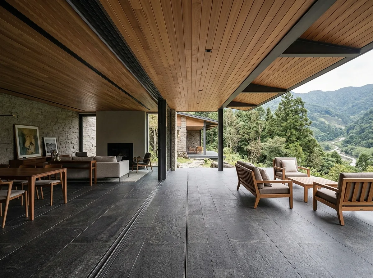 Indoor-Outdoor Continuity: Flooring Extends to the Terrace