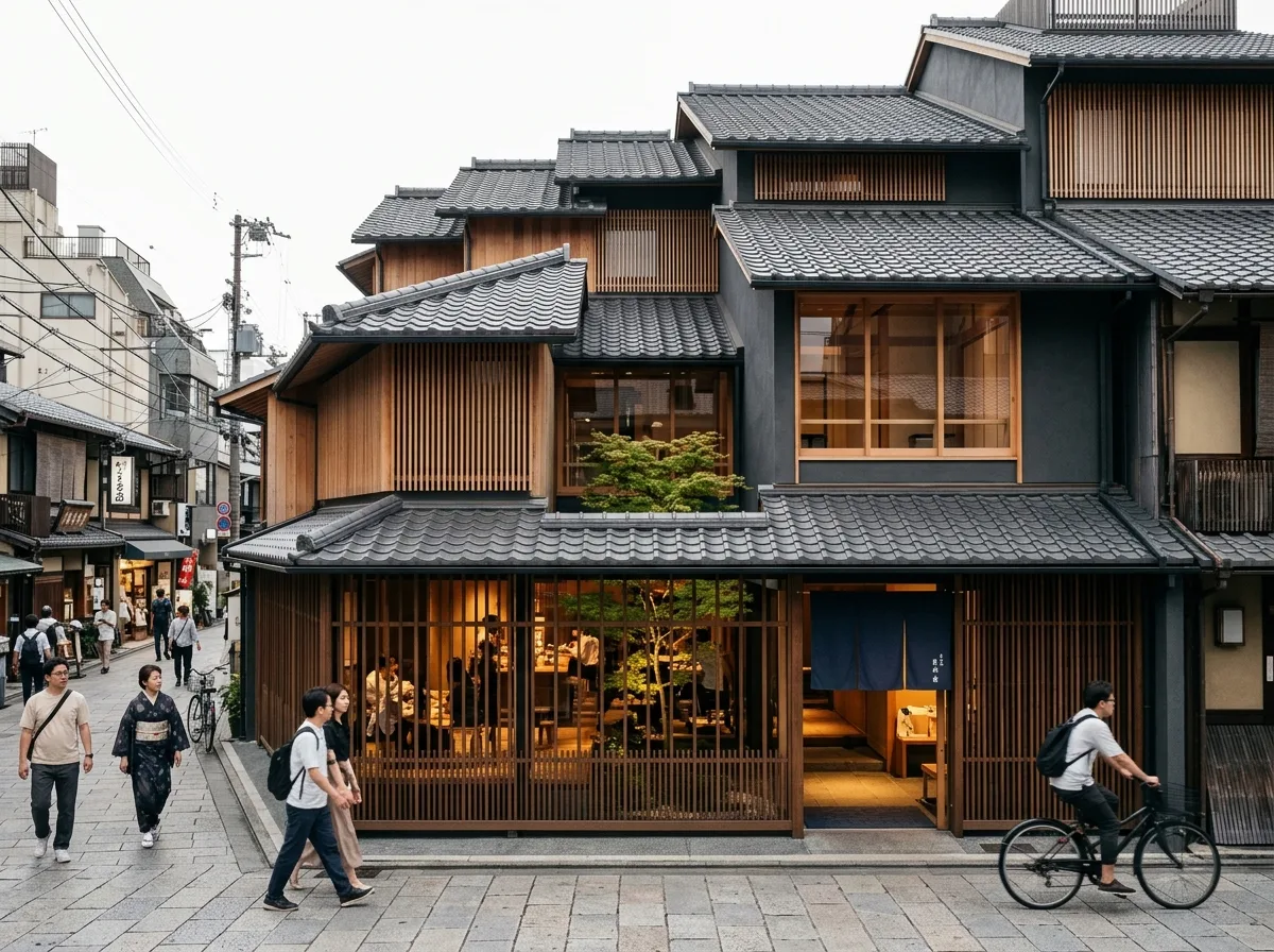 当代町屋：叠层屋顶与多孔街道界面