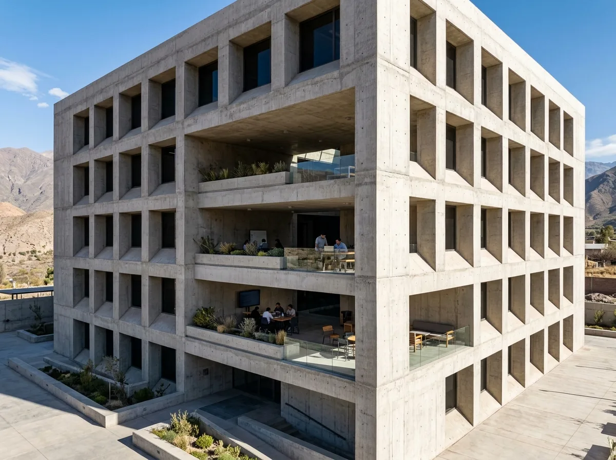 Low-Energy Offices: High-Thermal-Efficiency Concrete Shells