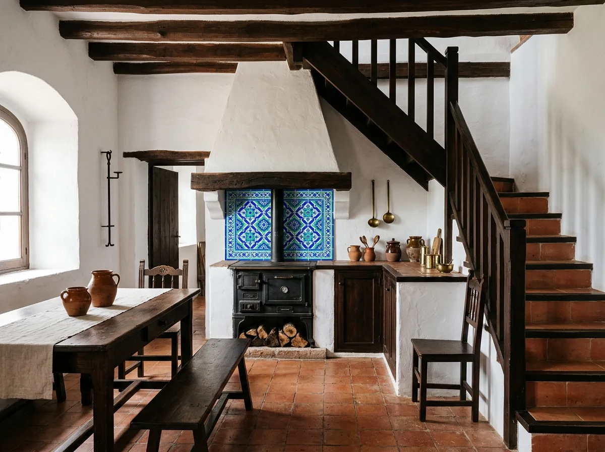Cobalt Blue and Turquoise: Appearing Only on Tiles