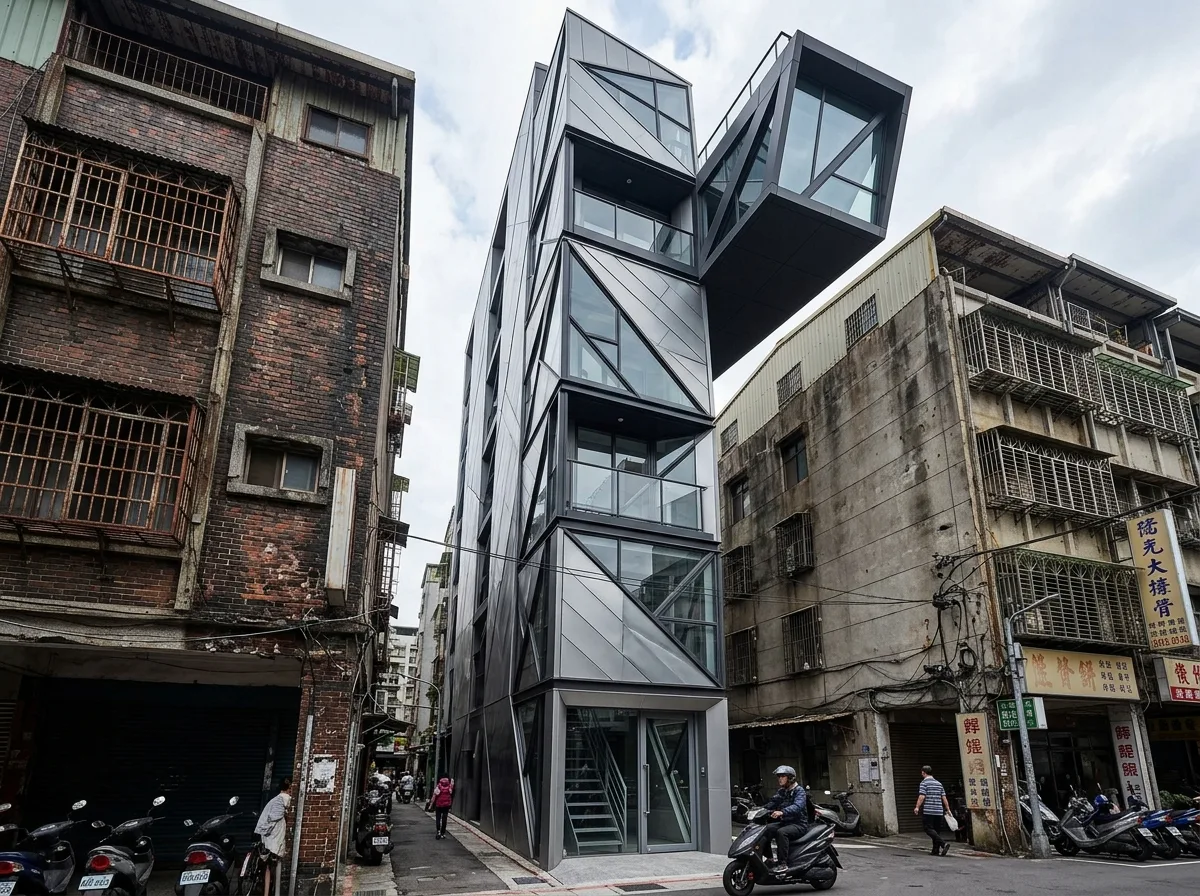 都市の隙間に詰め込まれた建築