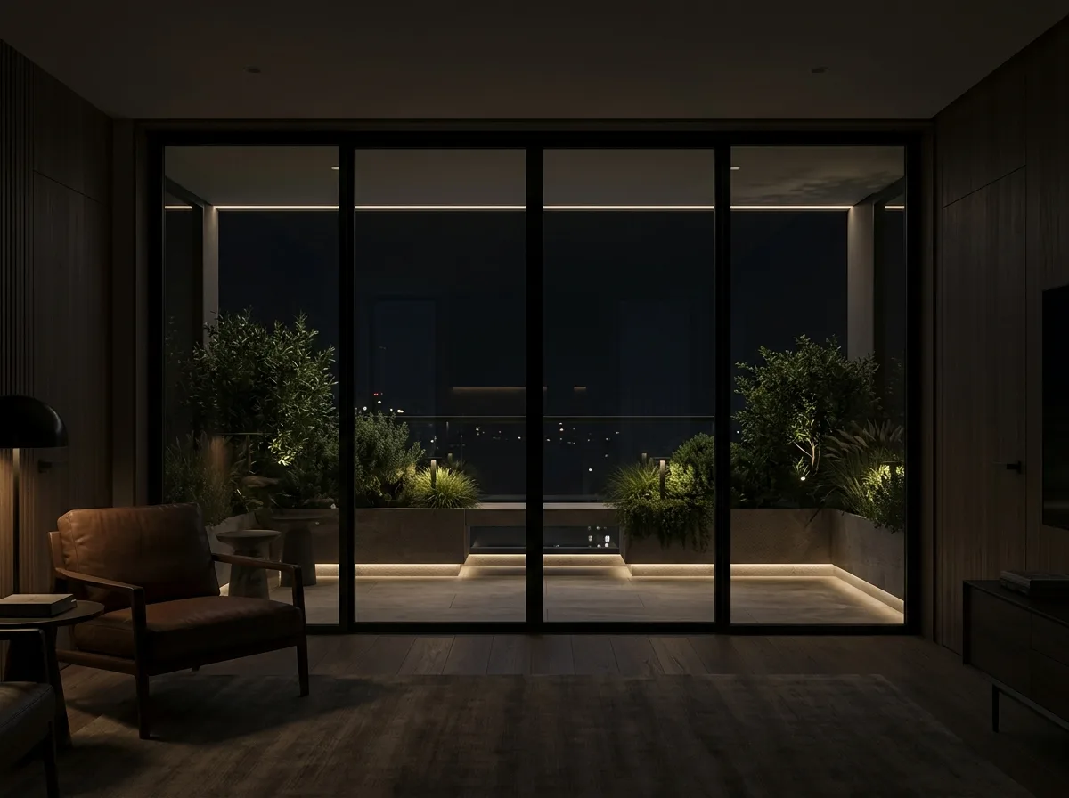 Lighting Adjustment: Lowering indoor brightness to prevent glass from becoming a black mirror