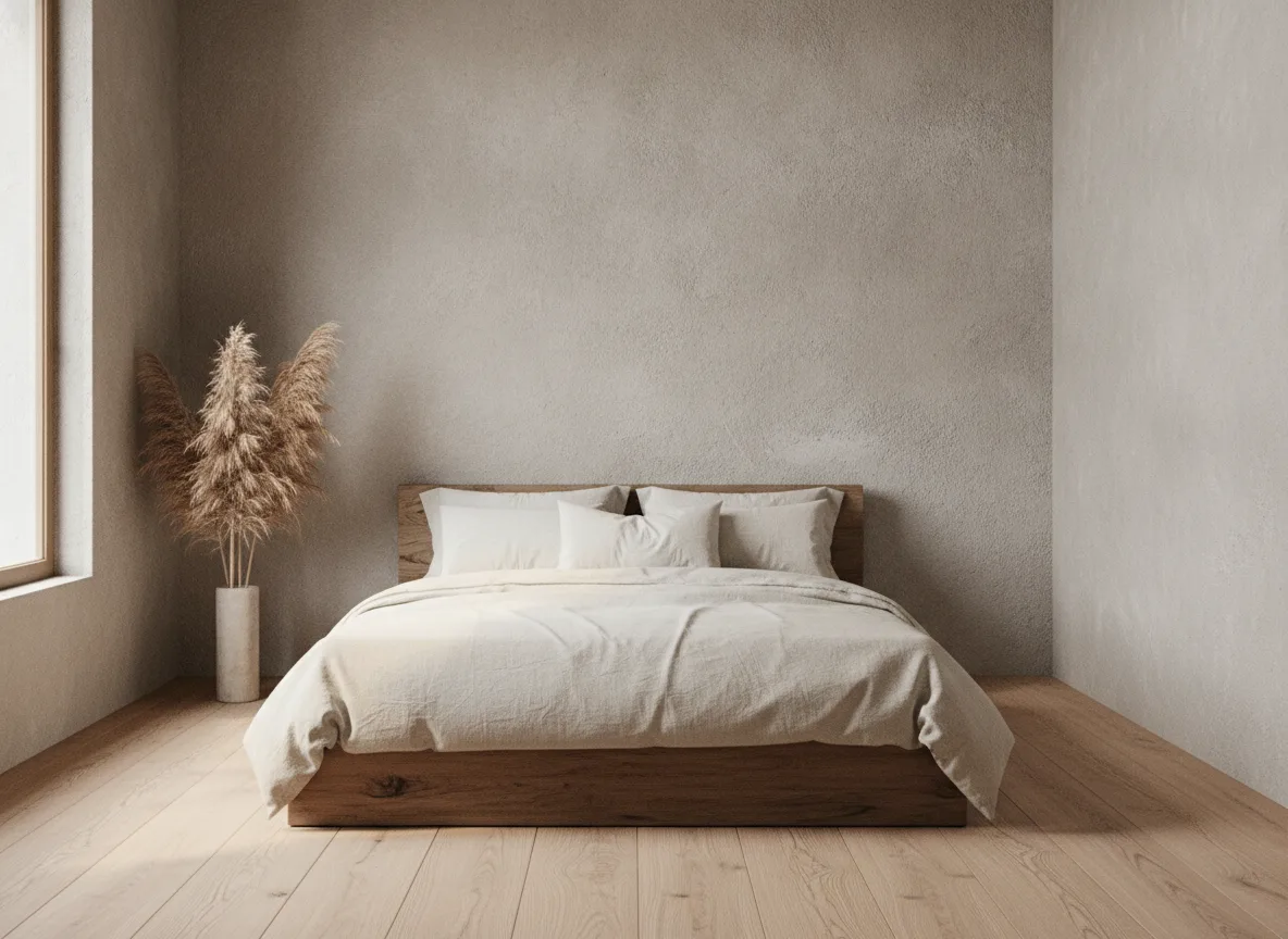 Minimal Space Transformation: Natural Light Wabi-Sabi Bedroom