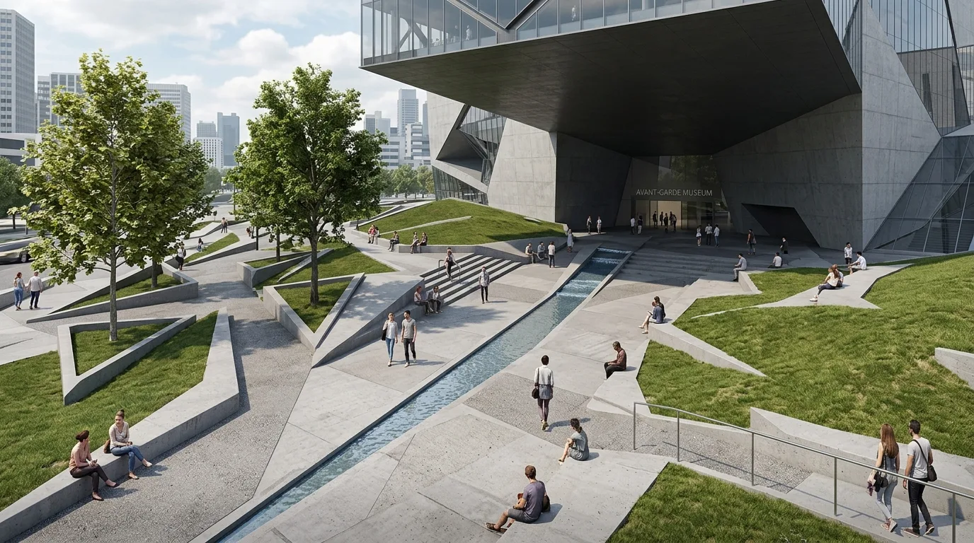 Avant-garde Metropolis · Plaza in Front of the Museum