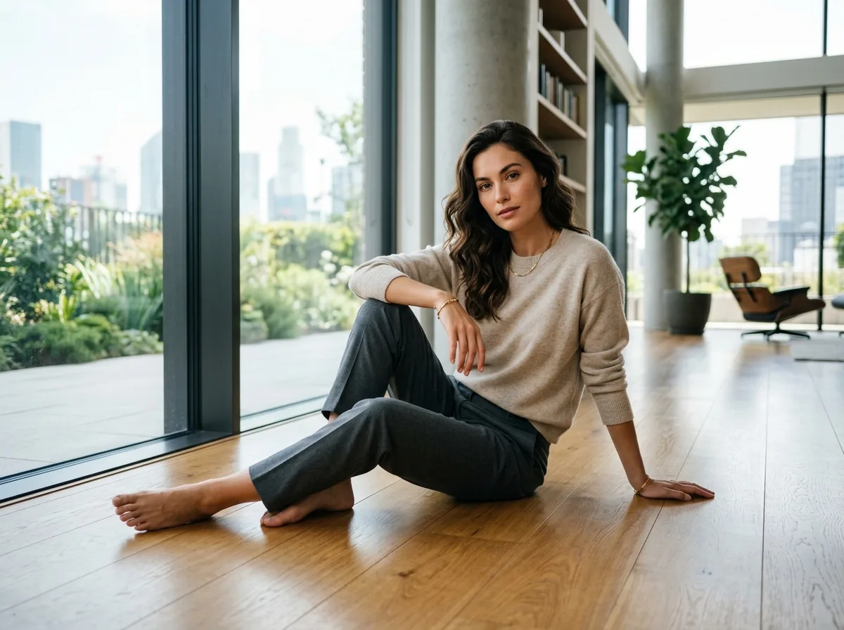 Floor Height Wide Angle Seated Pose: 24mm Architectural Depth