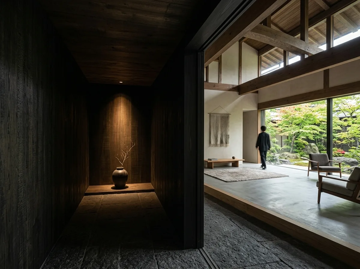 Low and Recessed: The Entrance is Lowered First