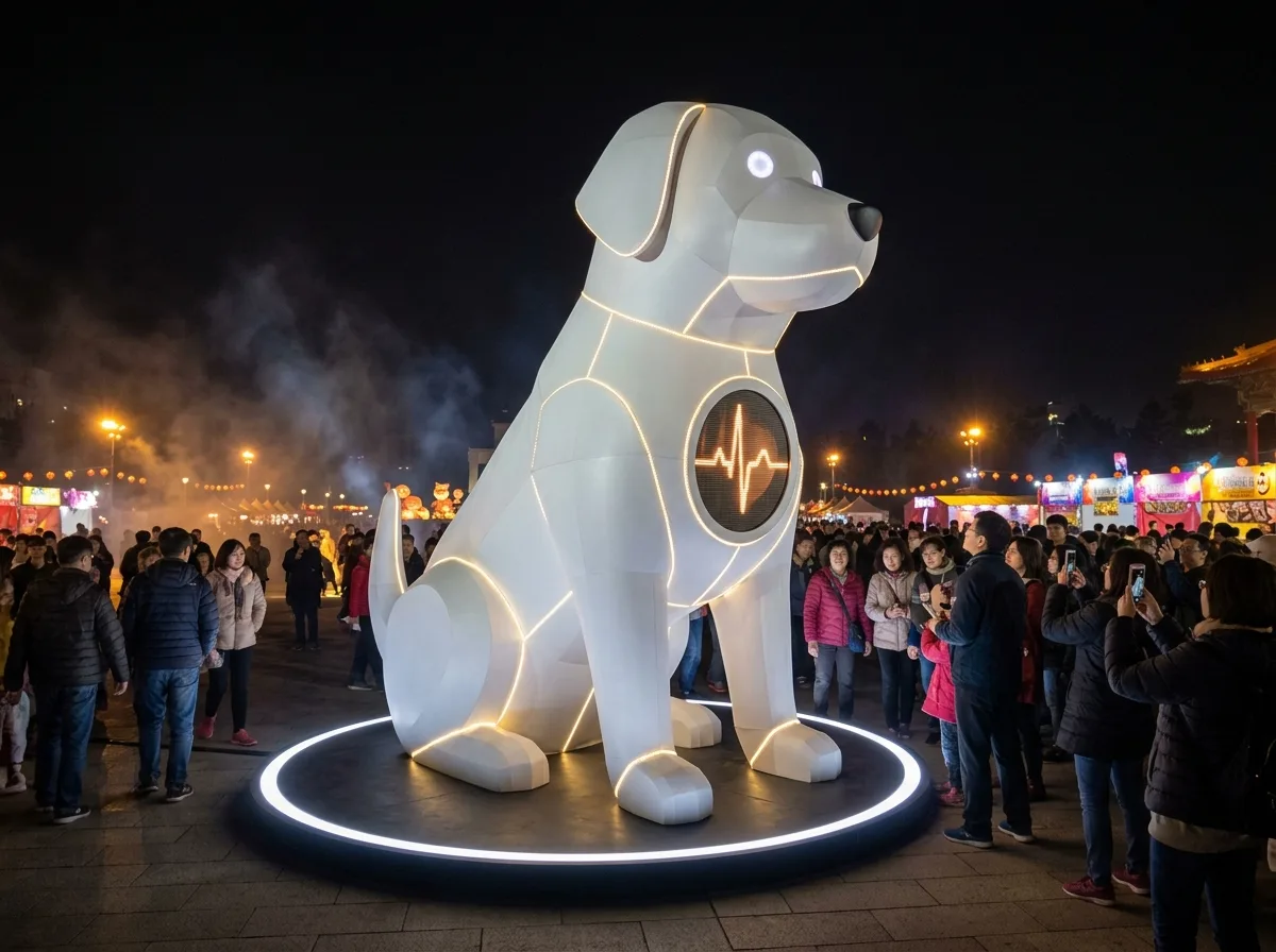 Year of the Dog Main Lantern・Tech Style: Interactive Sensing and Companion Imagery