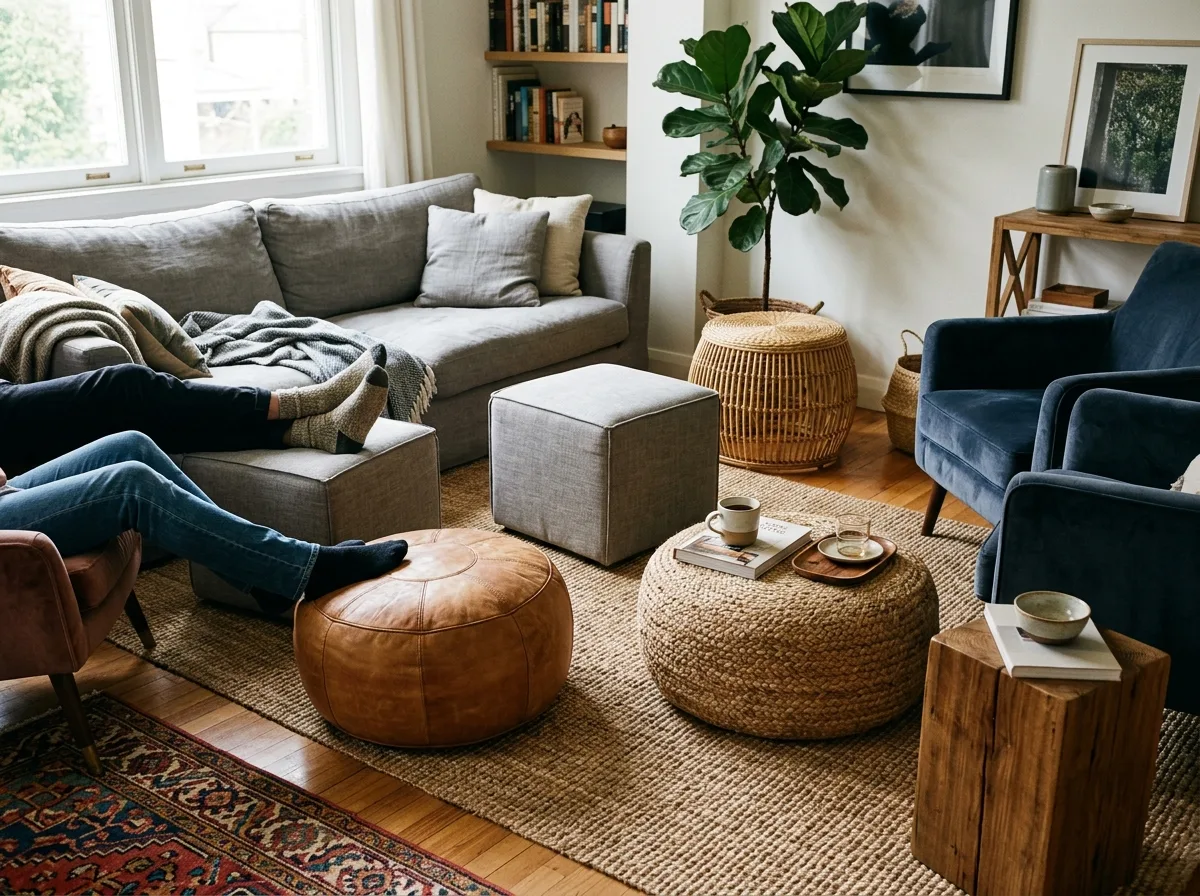 Ottomans Everywhere: Put Your Feet Up Anytime