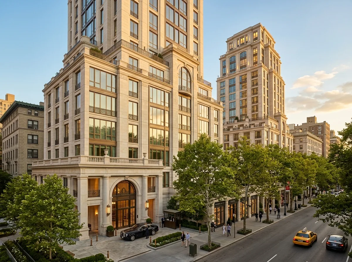Academic Proportions in Stone Twin Towers: Bronze Window Frames and Boulevard