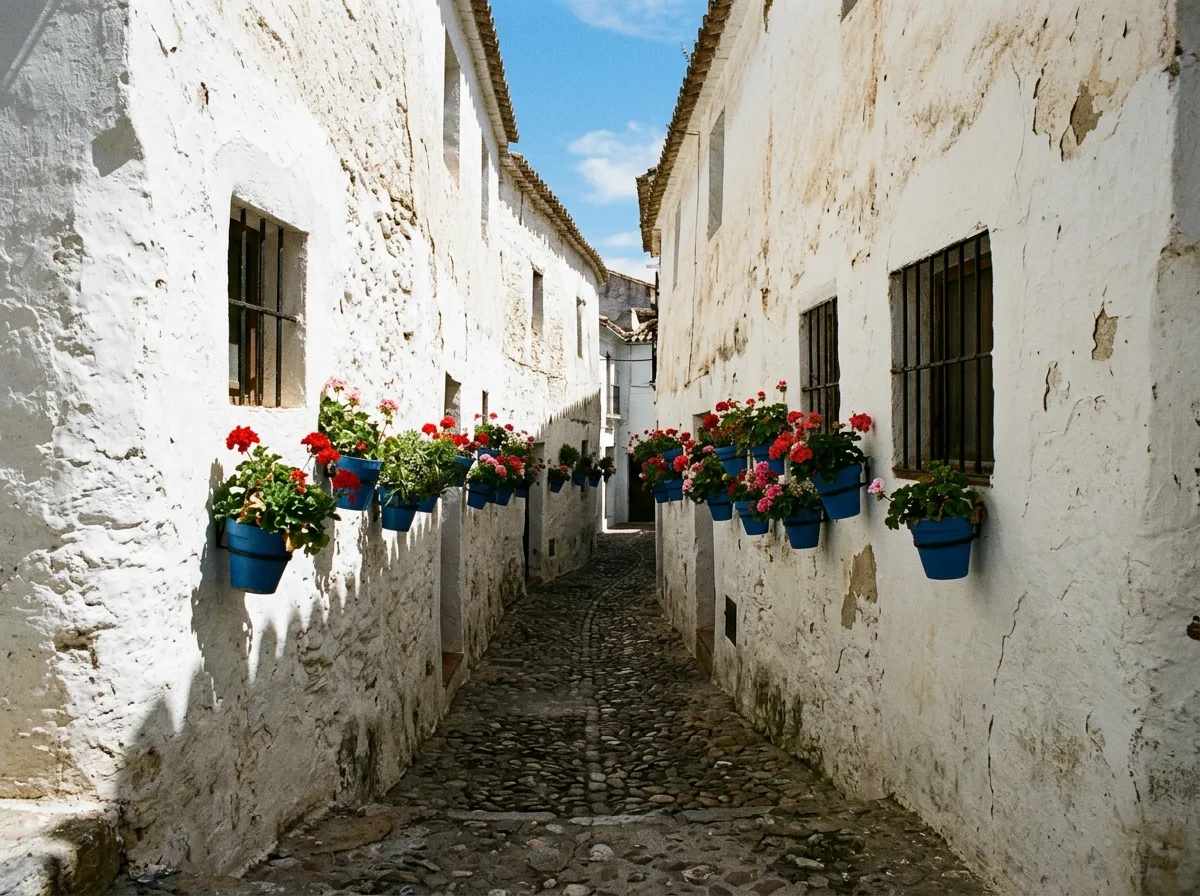 Spanish Regions · White Village Streets: Narrow Alleys in Shadow
