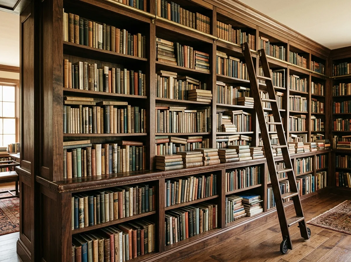 Floor-to-Ceiling Bookshelves