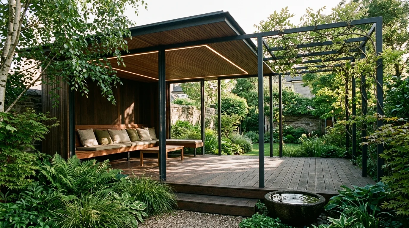 Semi-Outdoor Pavilions and Pergolas: Stopping Points in the Atrium