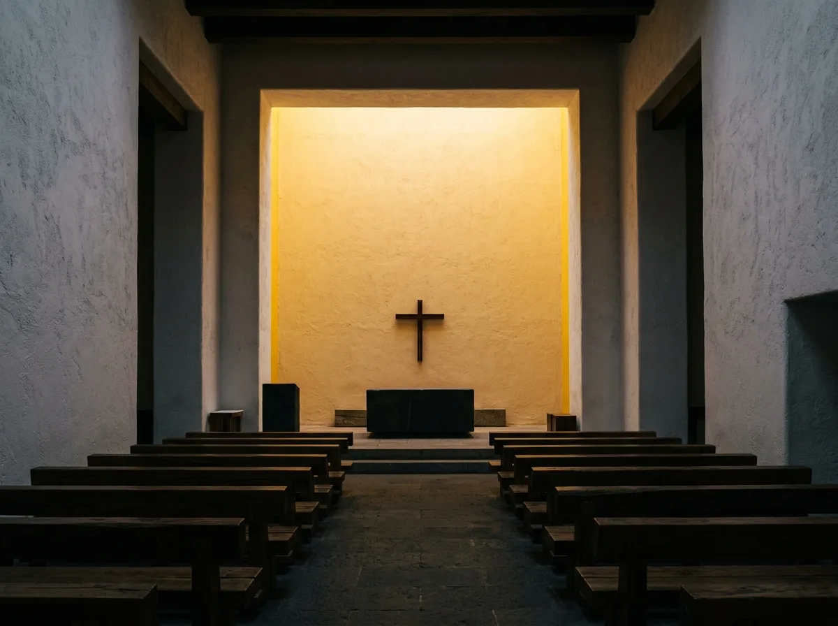 Light Well in a Church: Colored Reflections on Plain Walls