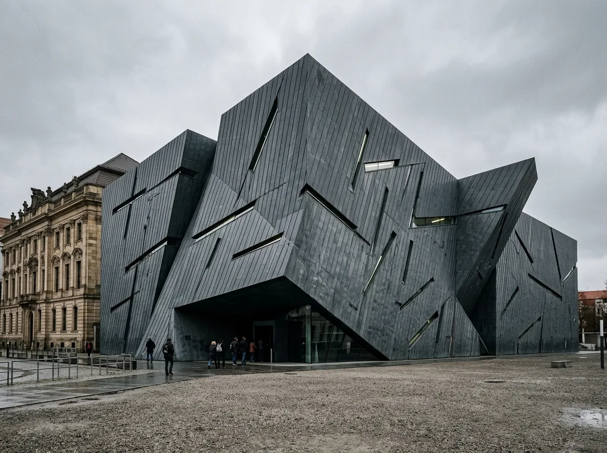 Zinc-Clad Crevice: Beveled Volumes and Slanted Window Gaps