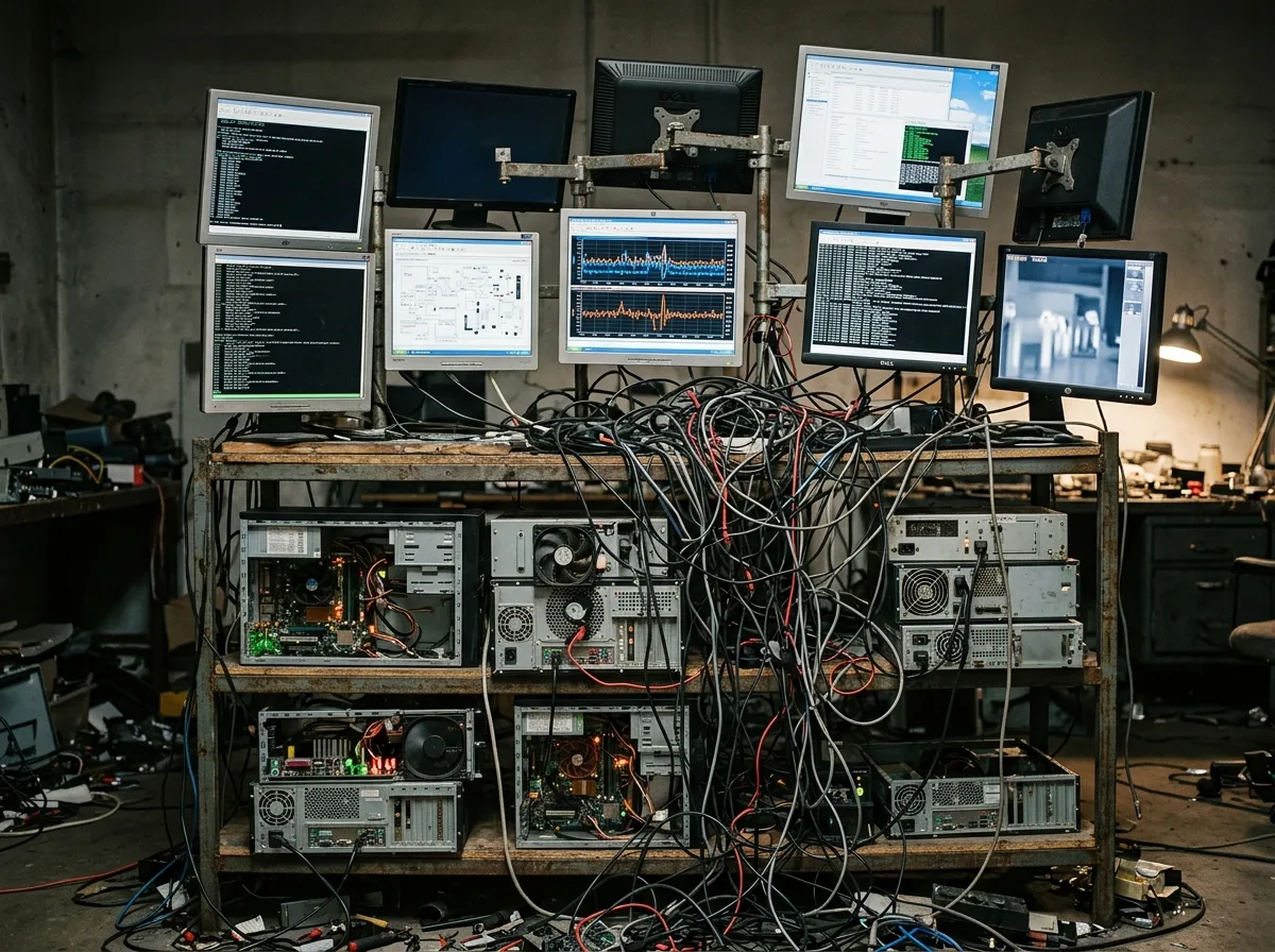 Stacked Equipment: Main Unit and Screen Wall