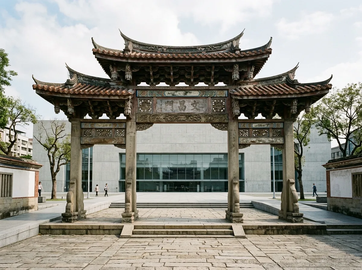 与现代建筑并置：两个时代同框