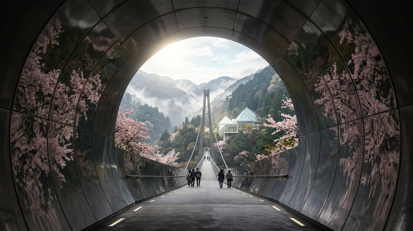 山中的隧道与吊桥：抵达前的一段黑暗
