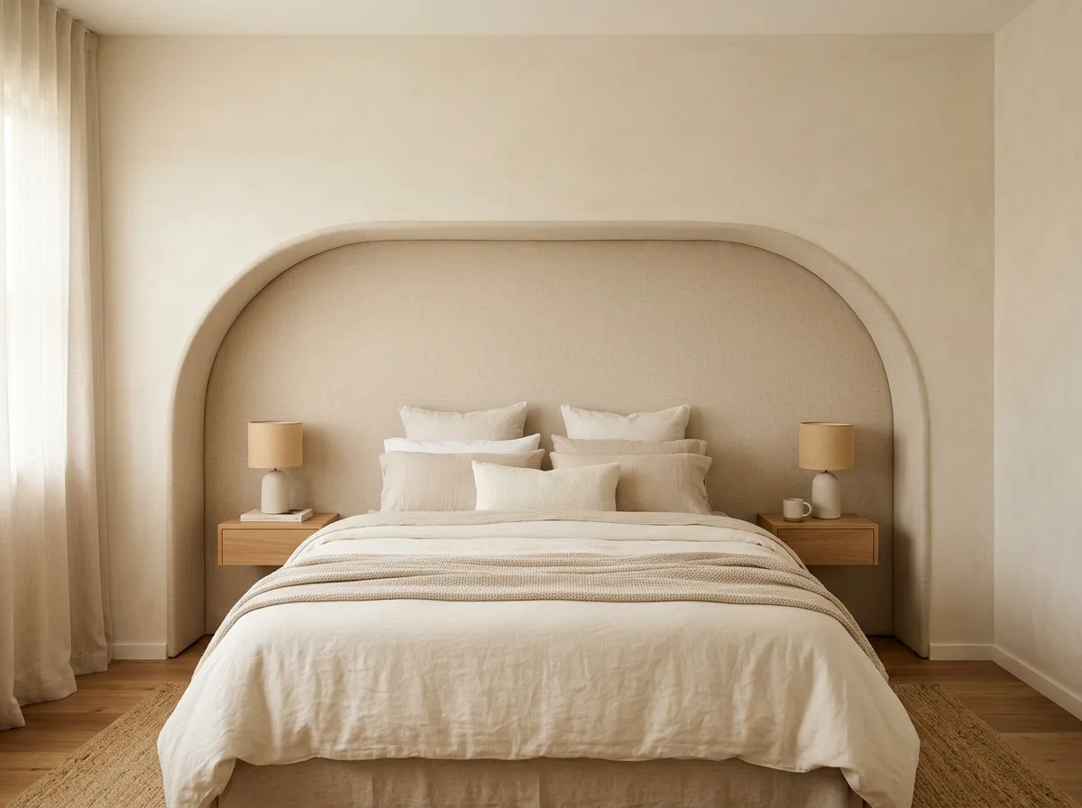 Curved Headboard: A Piece Extending from the Wall