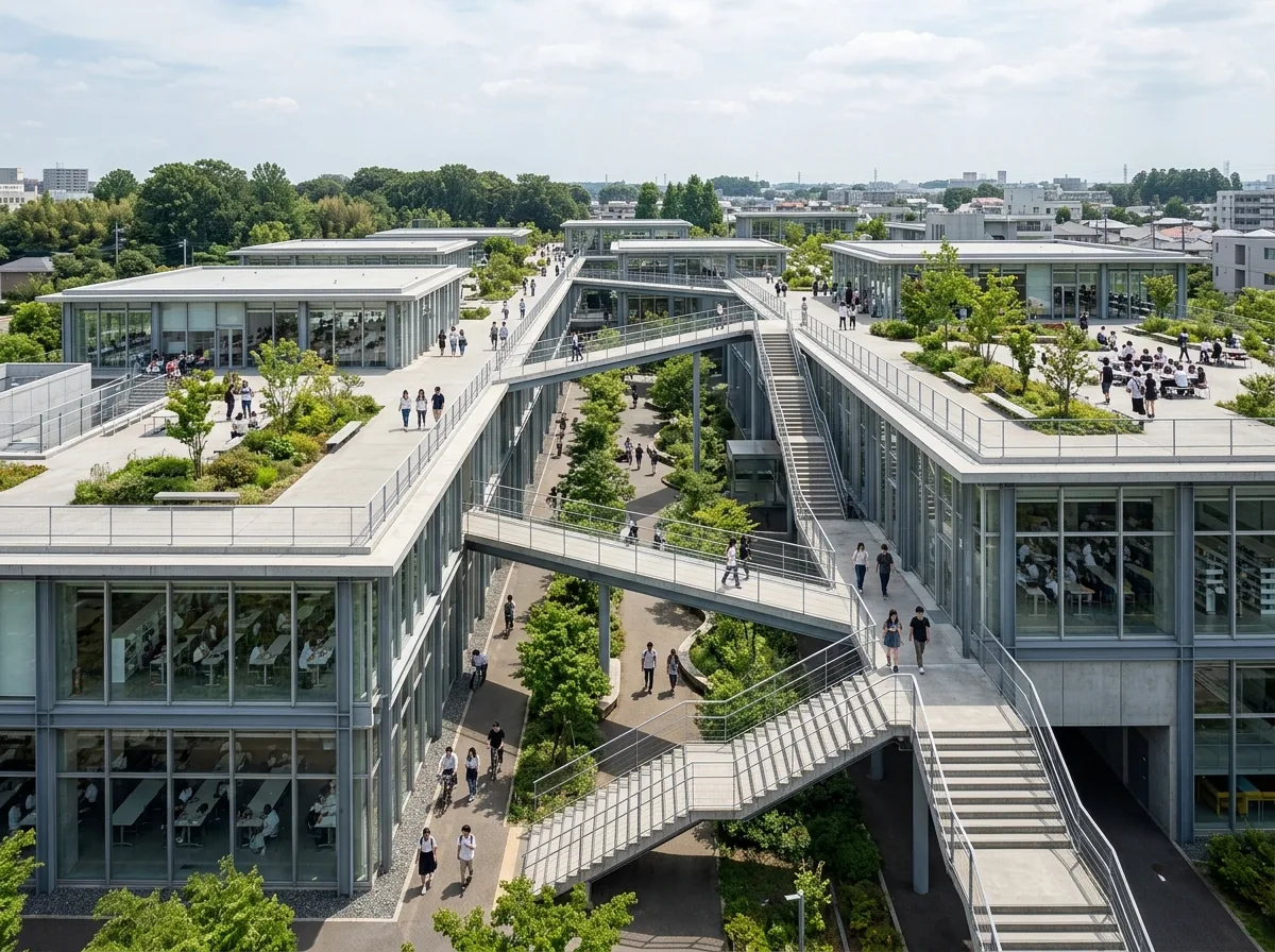 Roof-Connected Terraces: The Campus's Second Ground Level