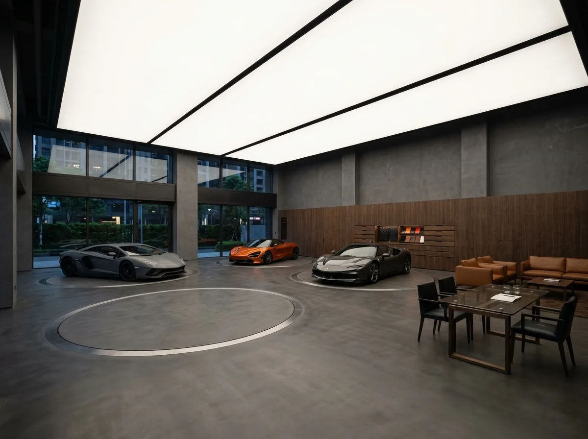 Luxury Display · Supercar Showroom Interior