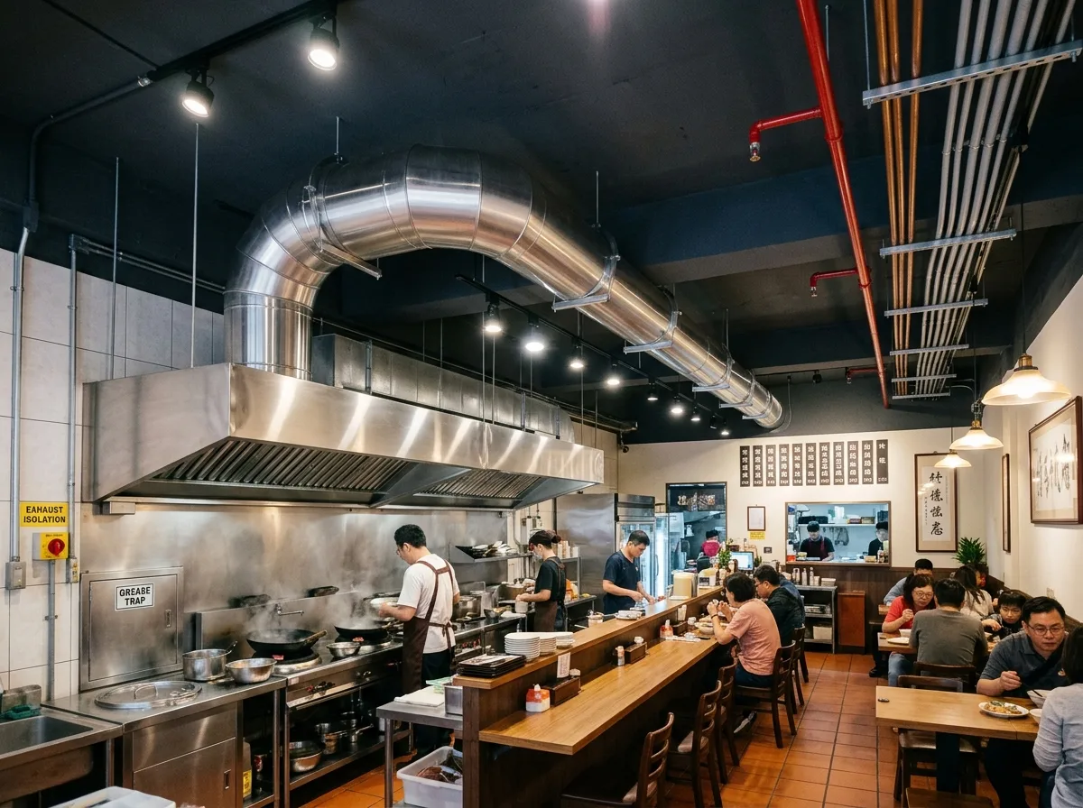 Smoke Exhaust and Air Conditioning: Exposed MEP in Restaurants