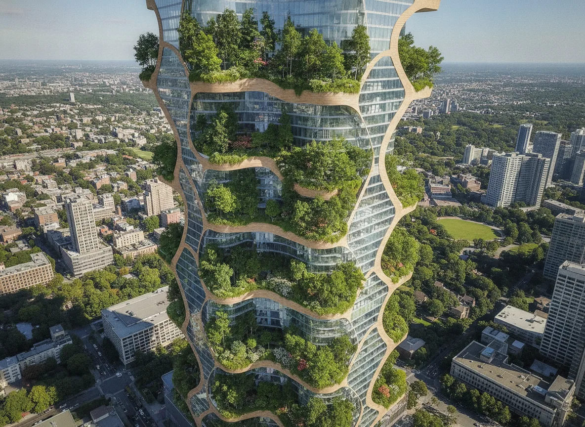 Eco-Vertical City: Smart Facades and Sky Oases