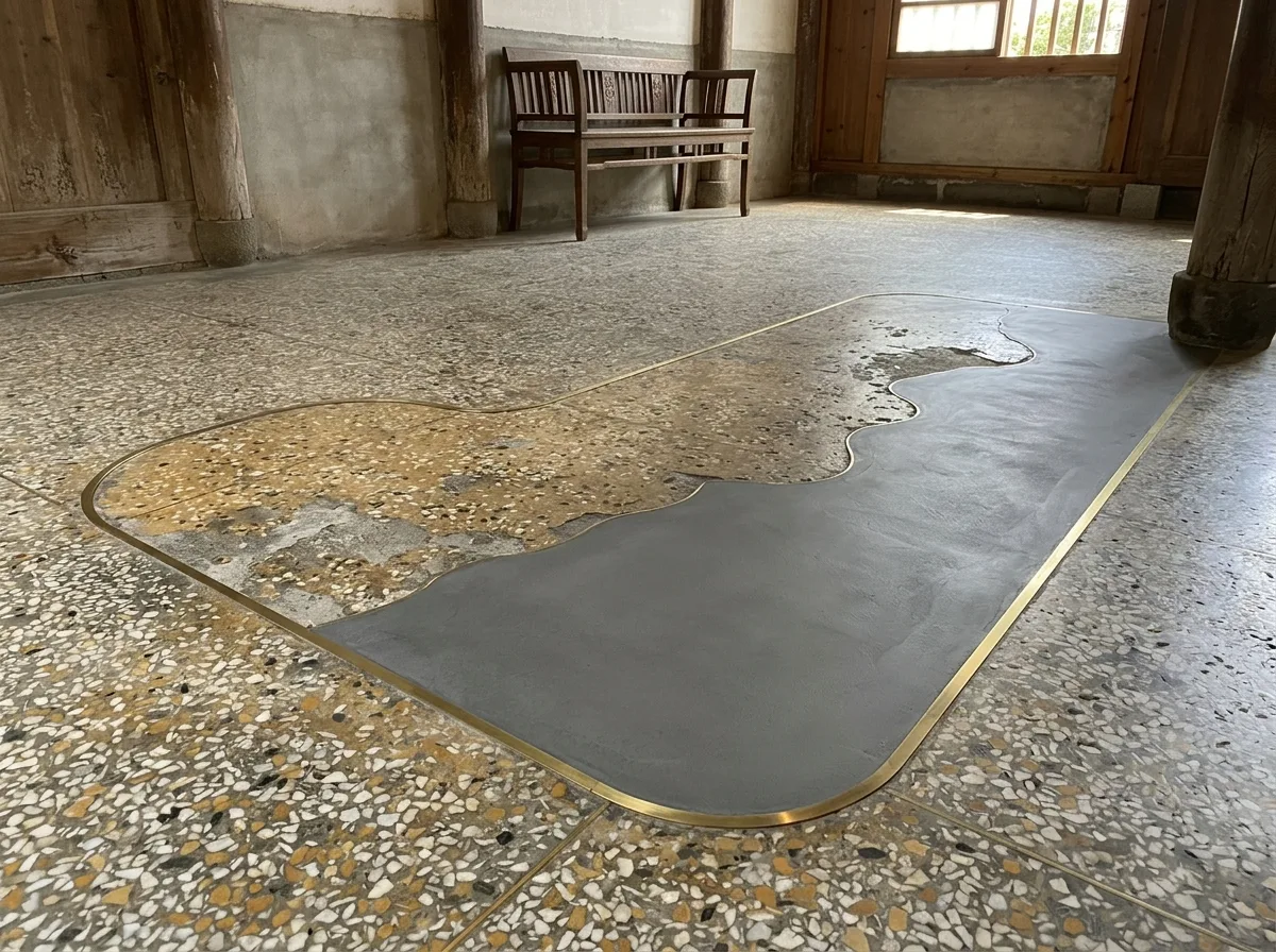 床の区分：どこを歩くかで時代を知る
