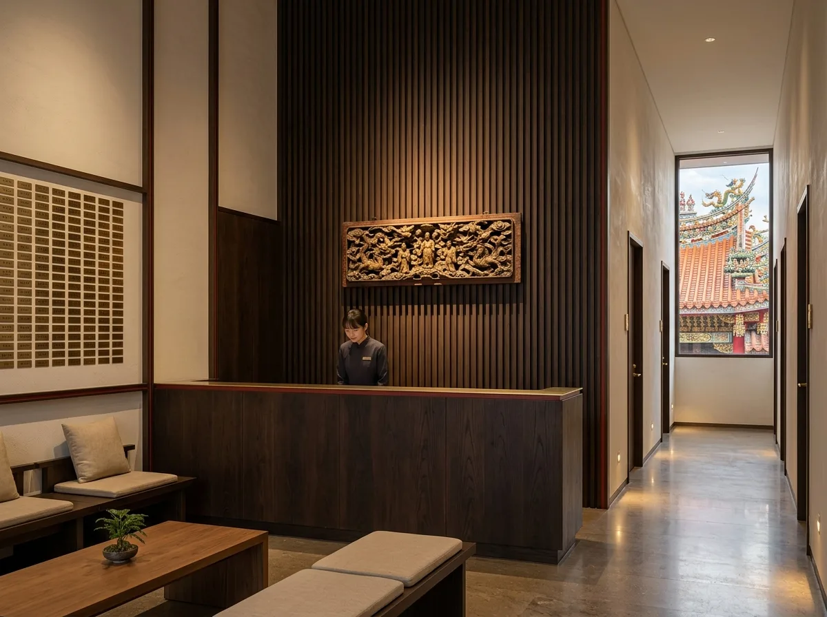 Temple Offices and Pilgrim Dormitory: Contemporary Interiors for Traditional Institutions