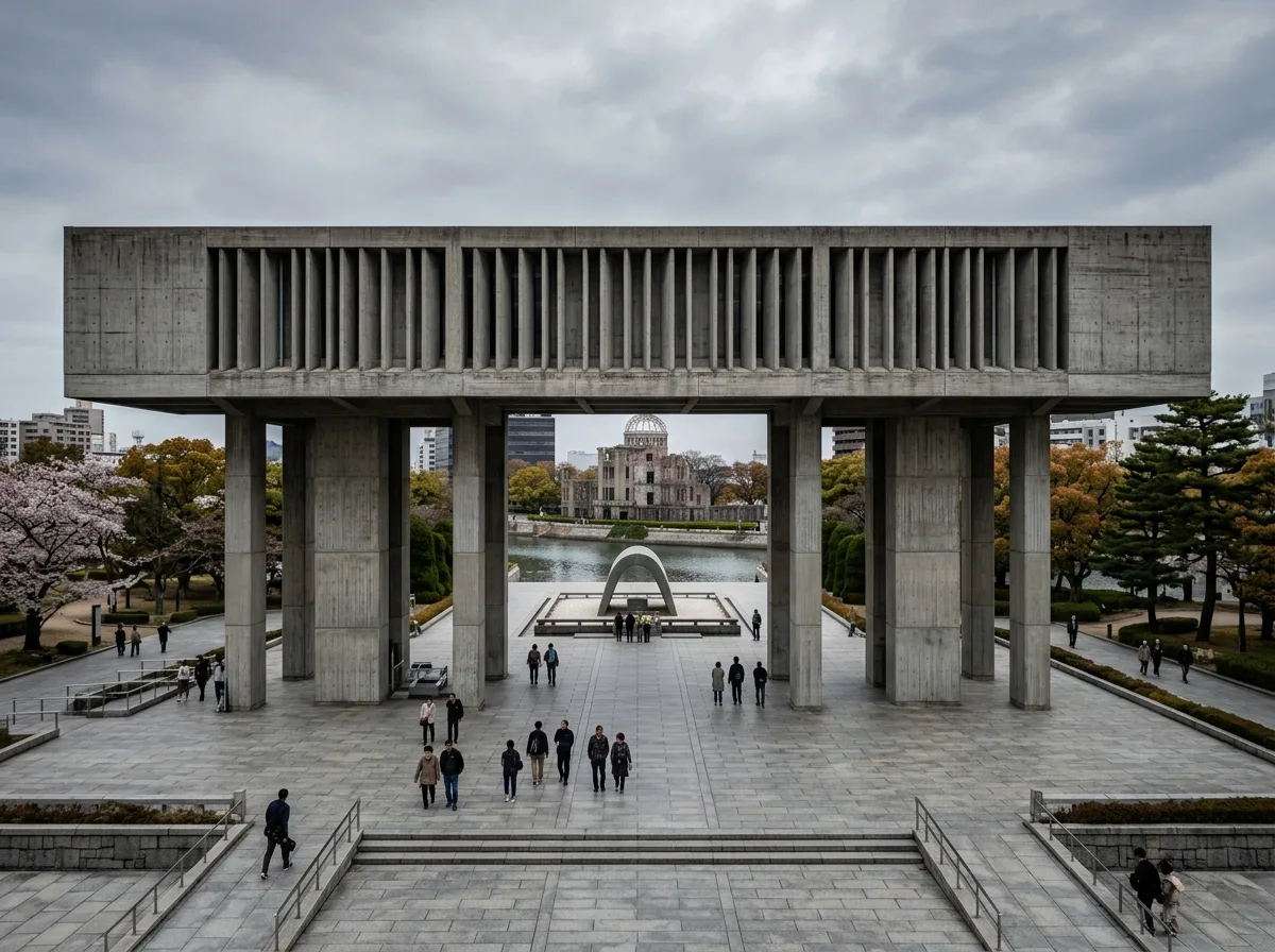 Elevated Linear Volume: Ground Floor Reserved for Monumental Axis
