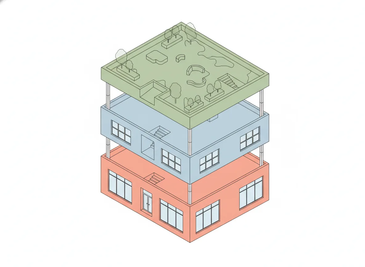 Exploded Axonometric Analysis · Functional Zoning