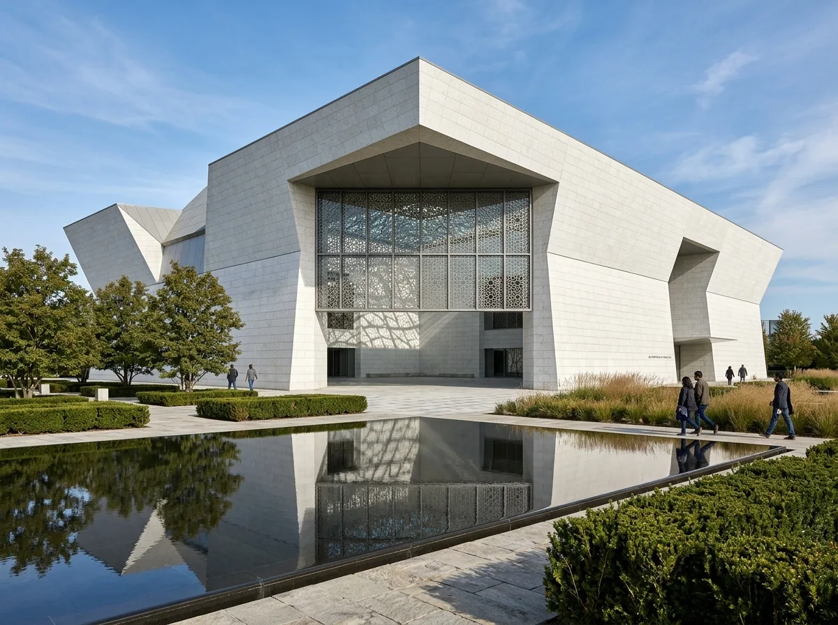 White Granite and Geometric Patterns: Contemporary Islamic Light