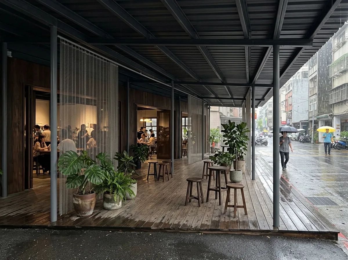 半屋外の移行層：屋内でも屋外でもない