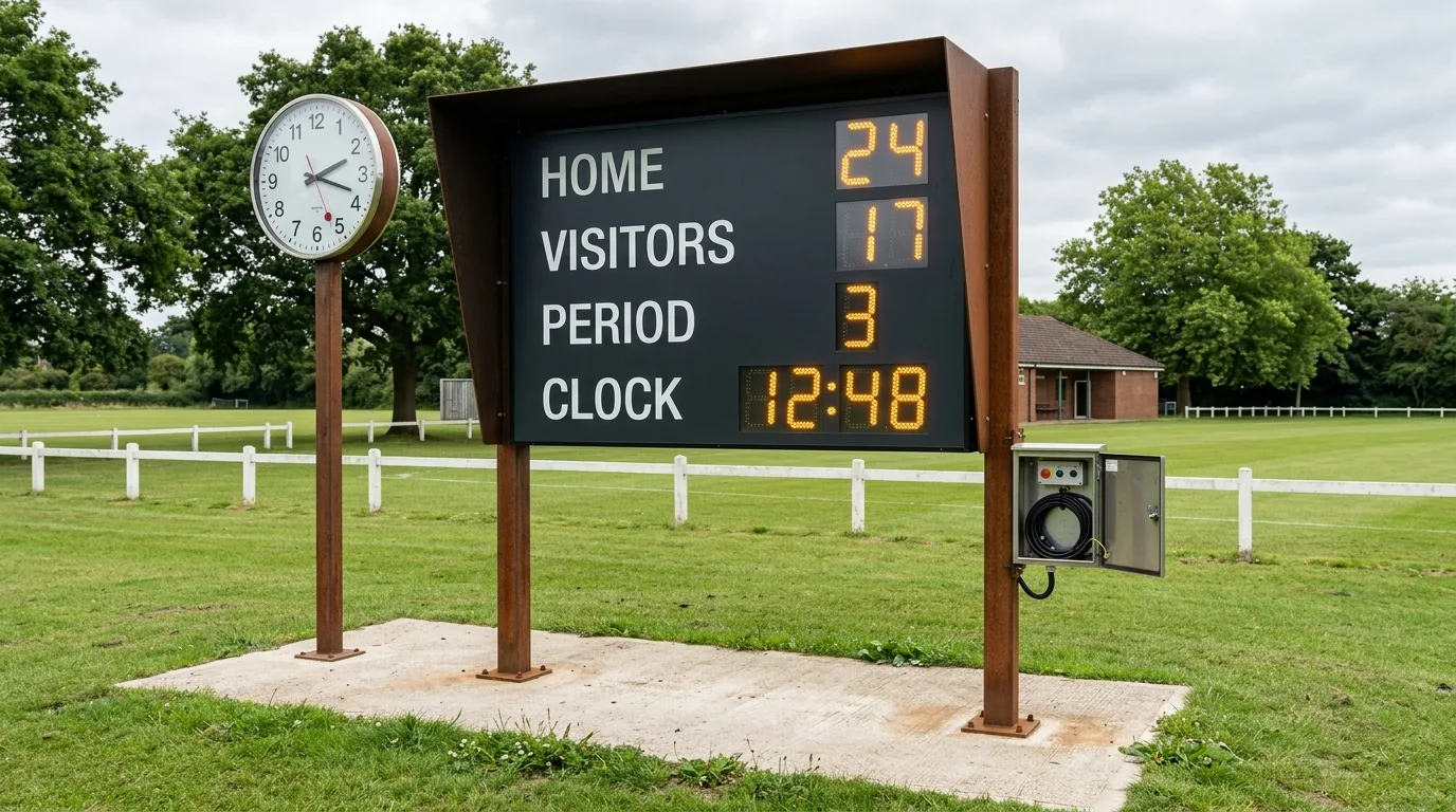 Scoreboards and Clocks: Information Elements on the Sidelines