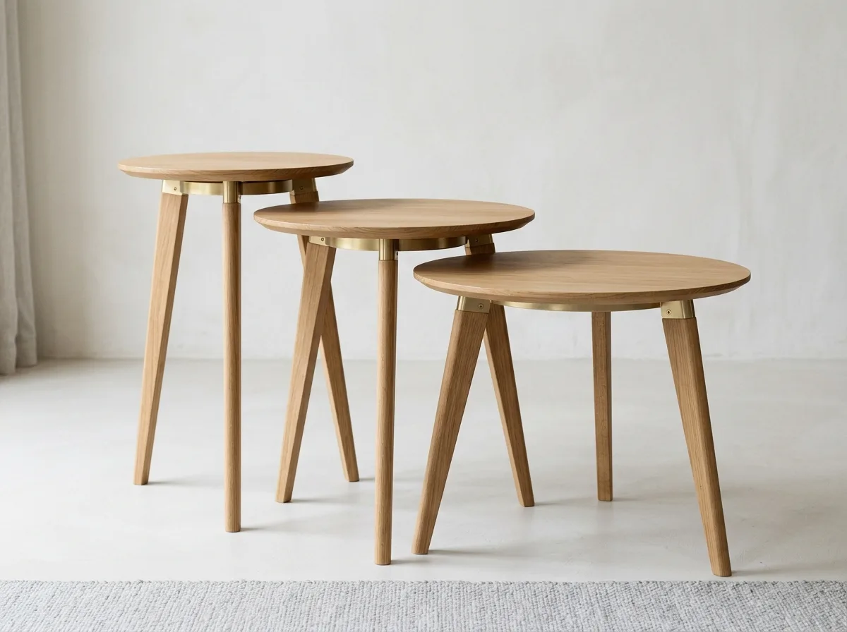 Three-Piece Side Table: Three Heights of the Same Design