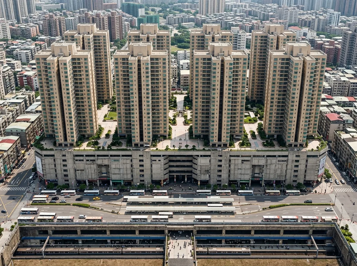 地下鉄の上に：駅、モール、住宅が一体化