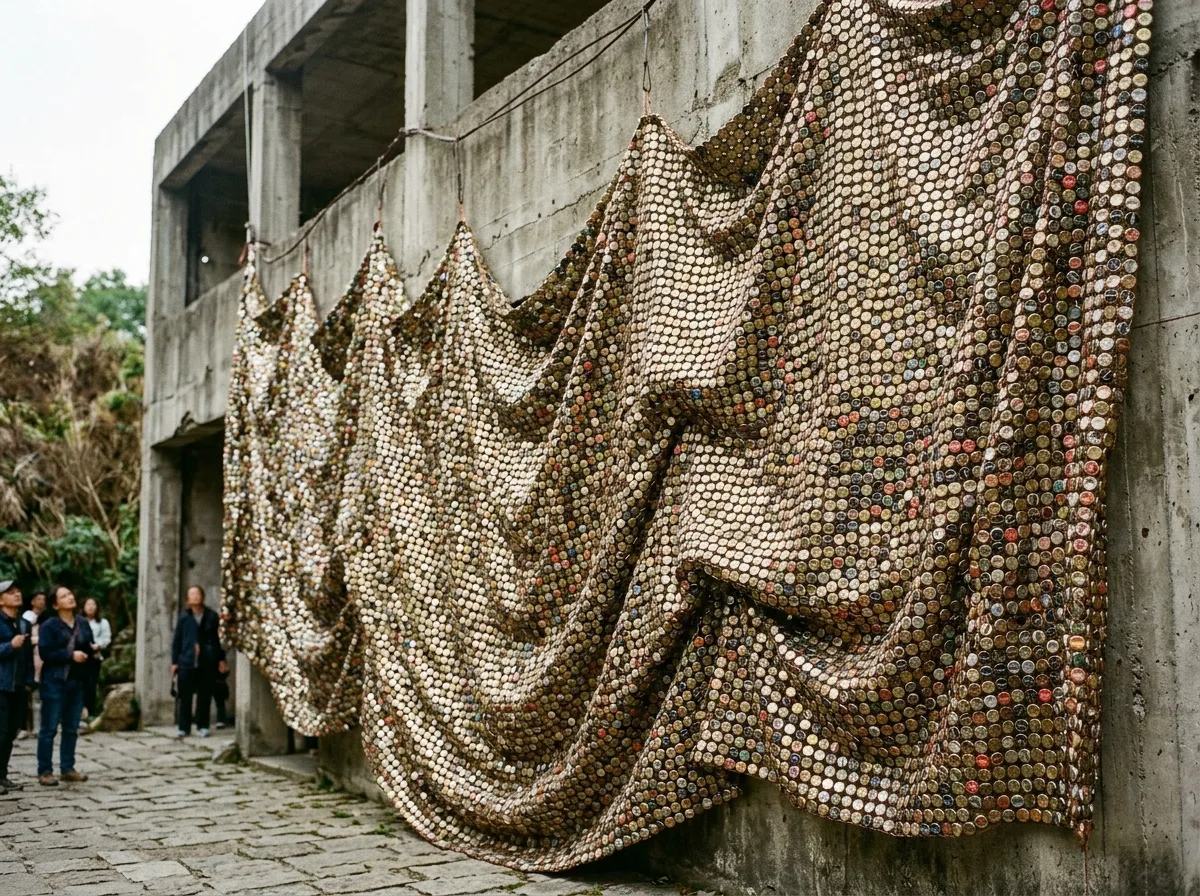 Al-Anaza | Bottle Cap Metal Fabric: Draping Shimmering Textiles