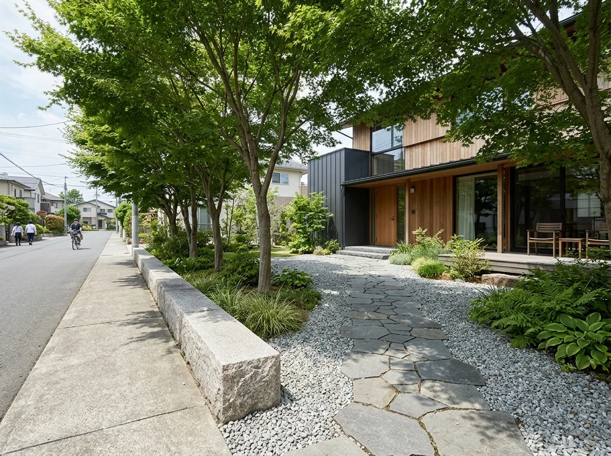Front Yard and Street: The kind defined without a fence