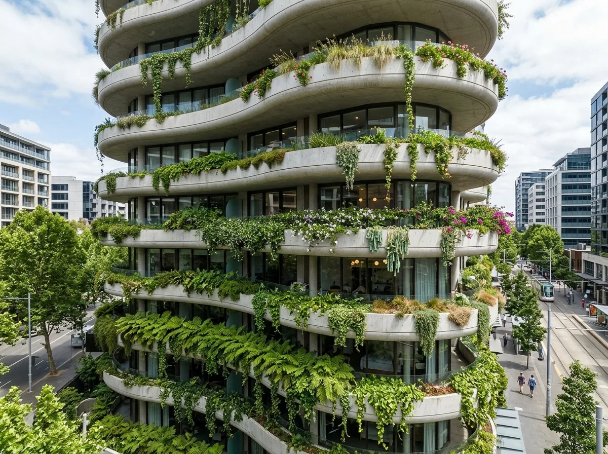 Curves and Greenery: Growing Green on the Balcony