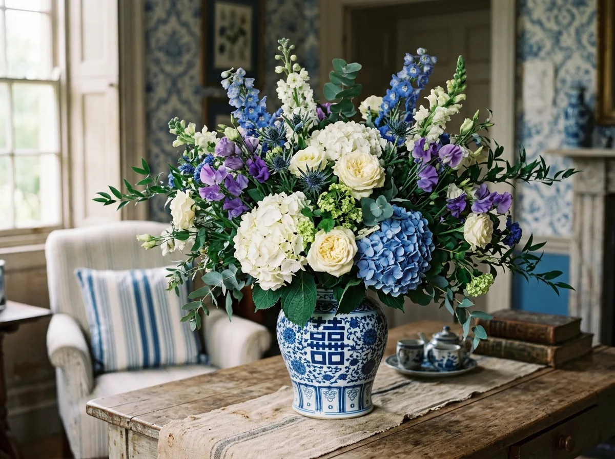Floral Arrangements: One Large Bunch of a Single Color