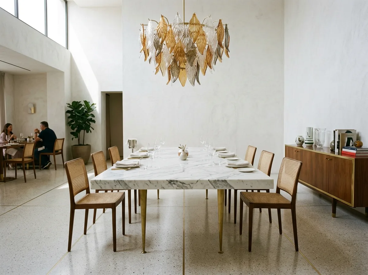 Italian Modernism · Dining Room: Long Table and Thin-Legged Chairs