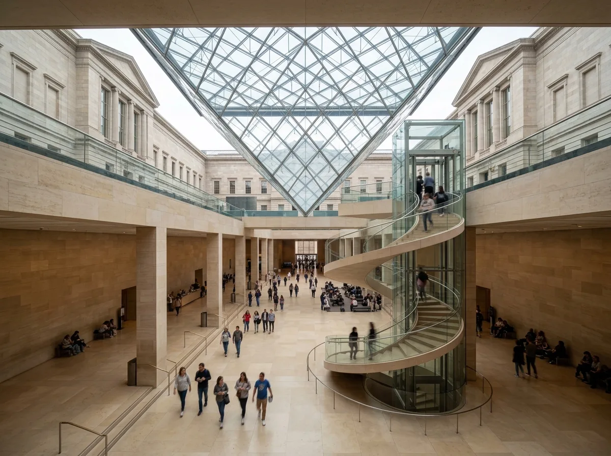 National Gallery Entrance Sequence: Underground Hall and Axis