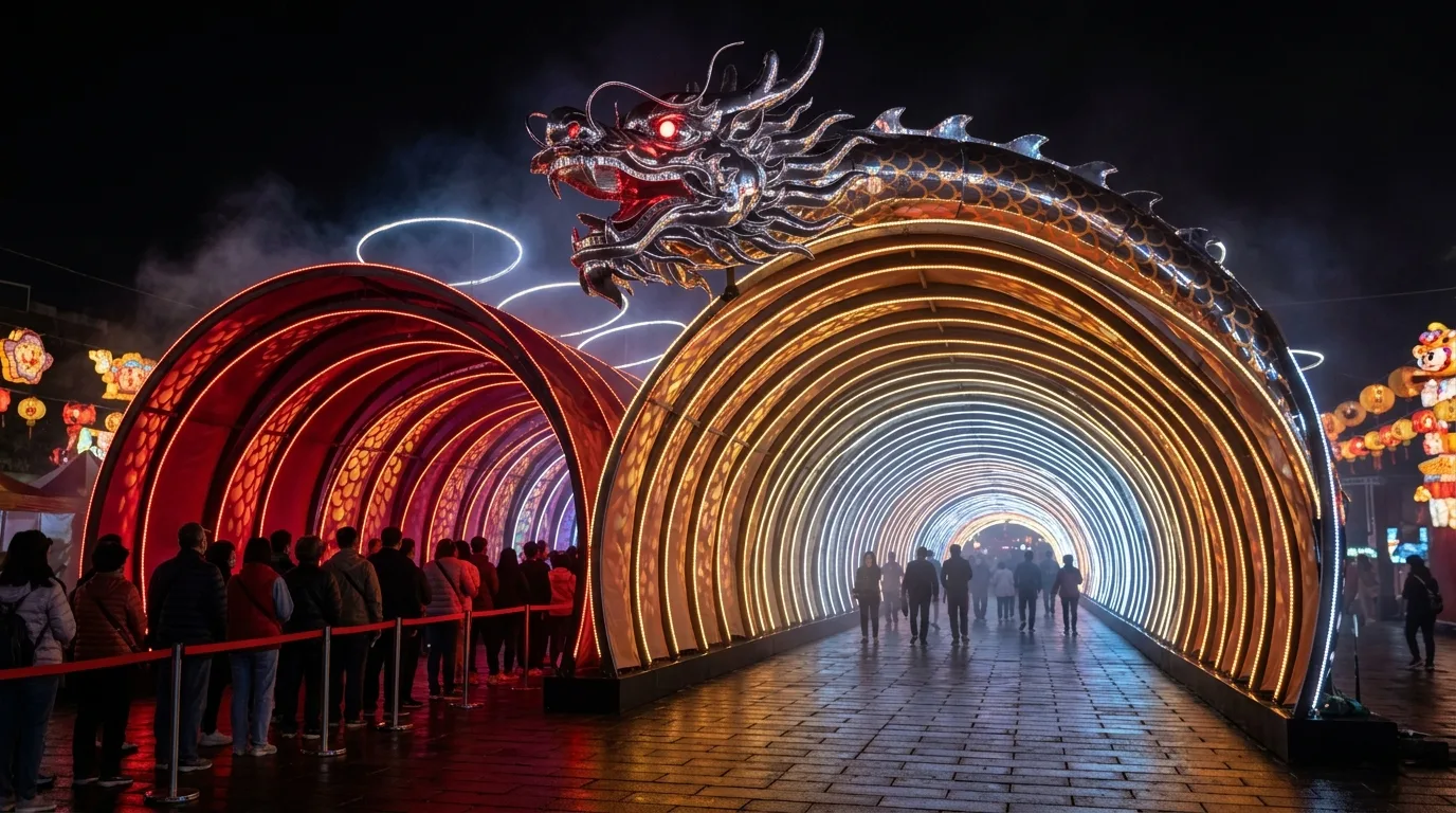Year of the Dragon Lantern Zone・Tech Style: Tunnel of Light and Projected Soaring Dragon
