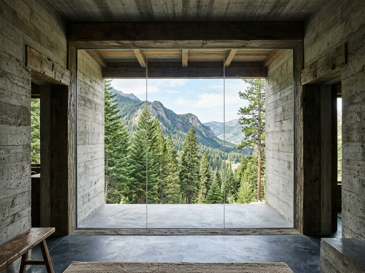 Large Windows: Rough Materials Frame Transparency