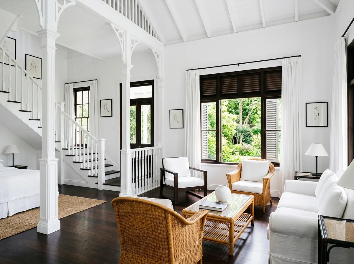 Color: White as primary, dark as lines